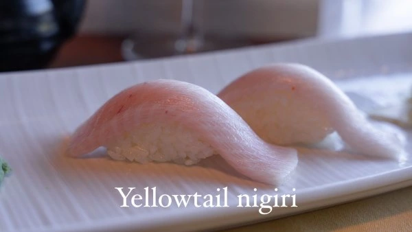 Teak Loveland Yellowtail Nigiri